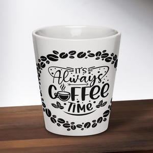 Milk coffee cup with saying, coffee cup with handle and coffee saying