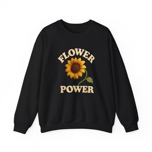 Flower Power Sweatshirt, Retro Unisex Crewneck, Vintage Floral Gift, Boho [...]