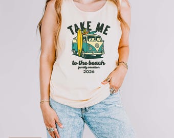 Beach Vacation Tank Top, Bella Canvas Tank, Family Trip Shirt, Matching Vacation Tank, Personalized Summer Travel Top, Beach Getaway Shirt