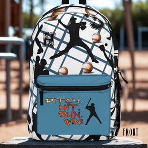 Personalized Baseball Backpack – Custom Name | Unique Sports Bag for School, Birthday, Travel | Gift for Baseball Lovers