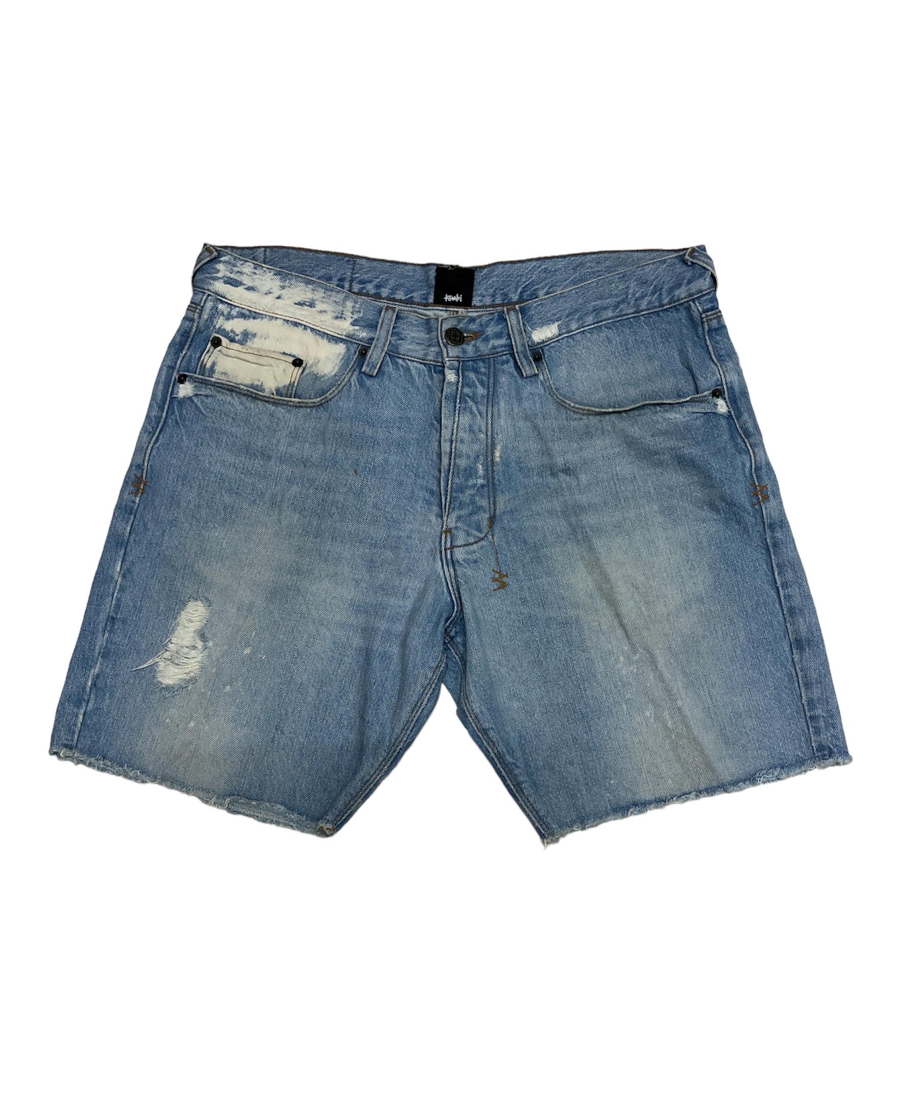 Vintage Ksubi Denim Shorts, Raw Hem, Thrash Design (W33) - Etsy