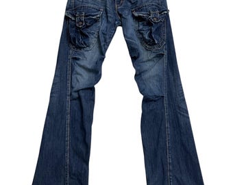 Pantalón vaquero acampanado vintage Edwin 506 con pierna retorcida W31