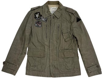 291295 Homme Asymmetrical Jacket Military Culture Rare Size III
