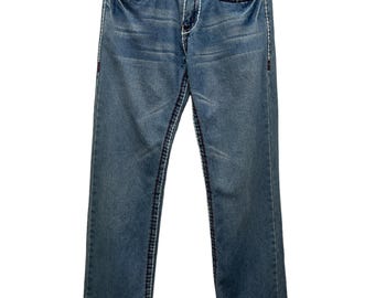 Pantaloni in denim dritti vintage True Religion Joey Big T W31