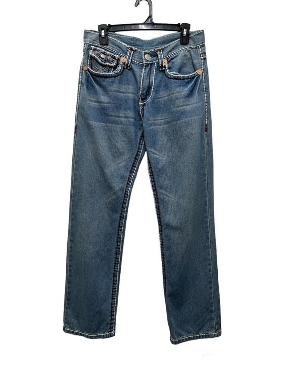 Vintage True Religion Joey Big T Straight Denim Pants W31 - Etsy