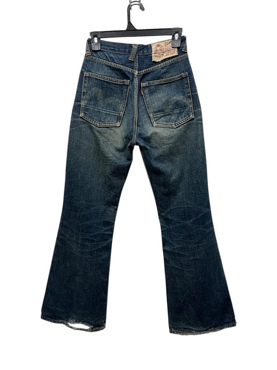 Vintage Evis Evisu Japan Flared Rugged Women Denim Jeans W26 UK