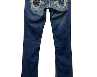 Vaqueros vintage Rainbow Billy de True Religion para mujer, de tiro bajo y corte recto, talla 27