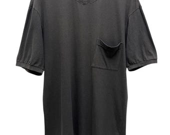 Camiseta básica vintage Y’s For Living Yohji Yamamoto com bolso, tamanho G, fabricada no Japão.