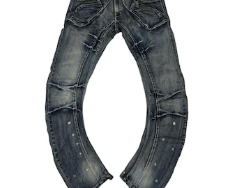 Vintage PPFM Curved Leg Denim Pants - Etsy