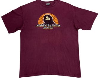Camisa vintage azul líquido de la gira de invierno de Jerry Garcia Band de los años 2000, talla XL