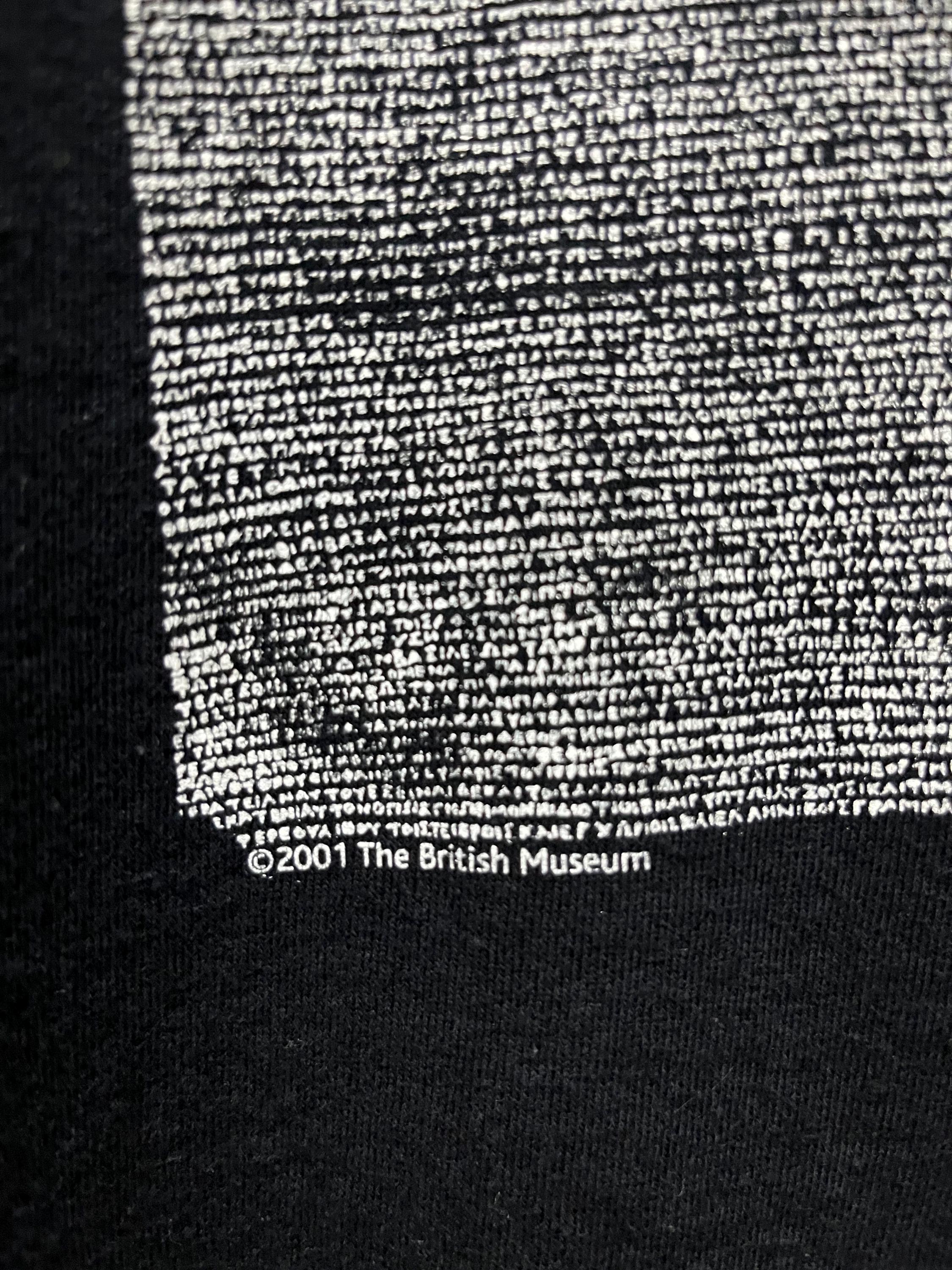 ヴィンテージ 00年代 大英博物館 ロゼッタストーン アート Tシャツ M 