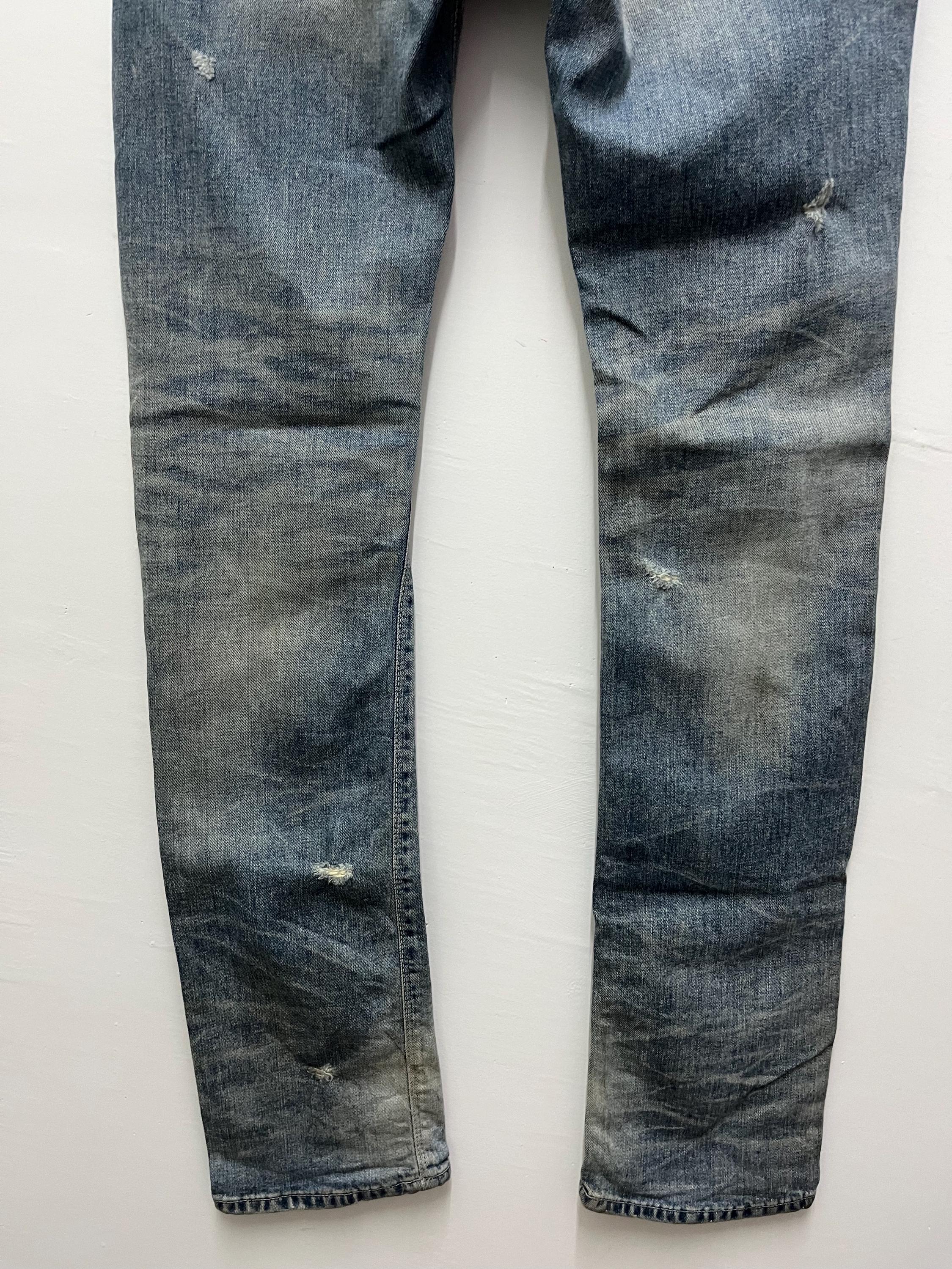 Vintage Gostar De Fuga Japan Skinny Rusty Distressed Denim Pants 