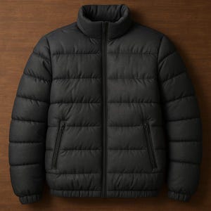 Handmade Men&#39;s Puffer Jacket – Winter Warm Quilted Jacket – Lightweight Insulated Outerwear