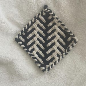 Pot holder, trivet, handmade pot holders, handmade trivets, woven cotton pot holder