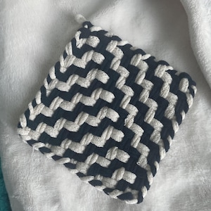 Pot holder, trivet, handmade pot holders, handmade trivets, woven cotton pot holder
