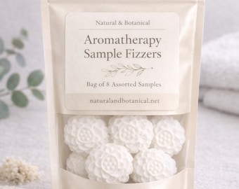 Muestras de bombas efervescentes de aromaterapia / Bolsa con 8 aromas surtidos (hechas a mano)