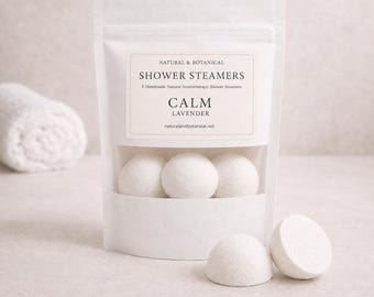 Natural aromatherapy Shower Steamers, 5 Handmade Essential Oil Steamers, Choose Your Blend, Natural Self Care