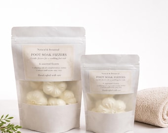 Bombas efervescentes de aromaterapia para remojo de pies, hechas a mano, tratamiento relajante de spa, aromas surtidos.