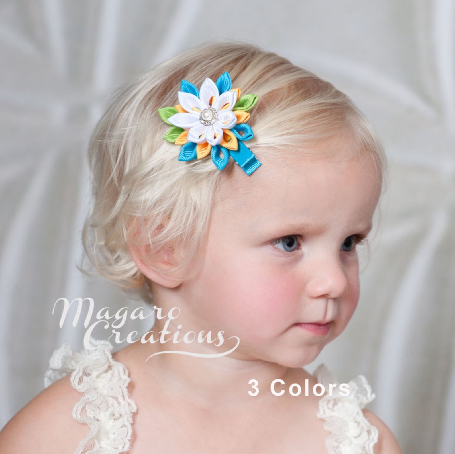 Girl hair clipsflower hair clipgirl clipsgirl hair bowhair Etsy