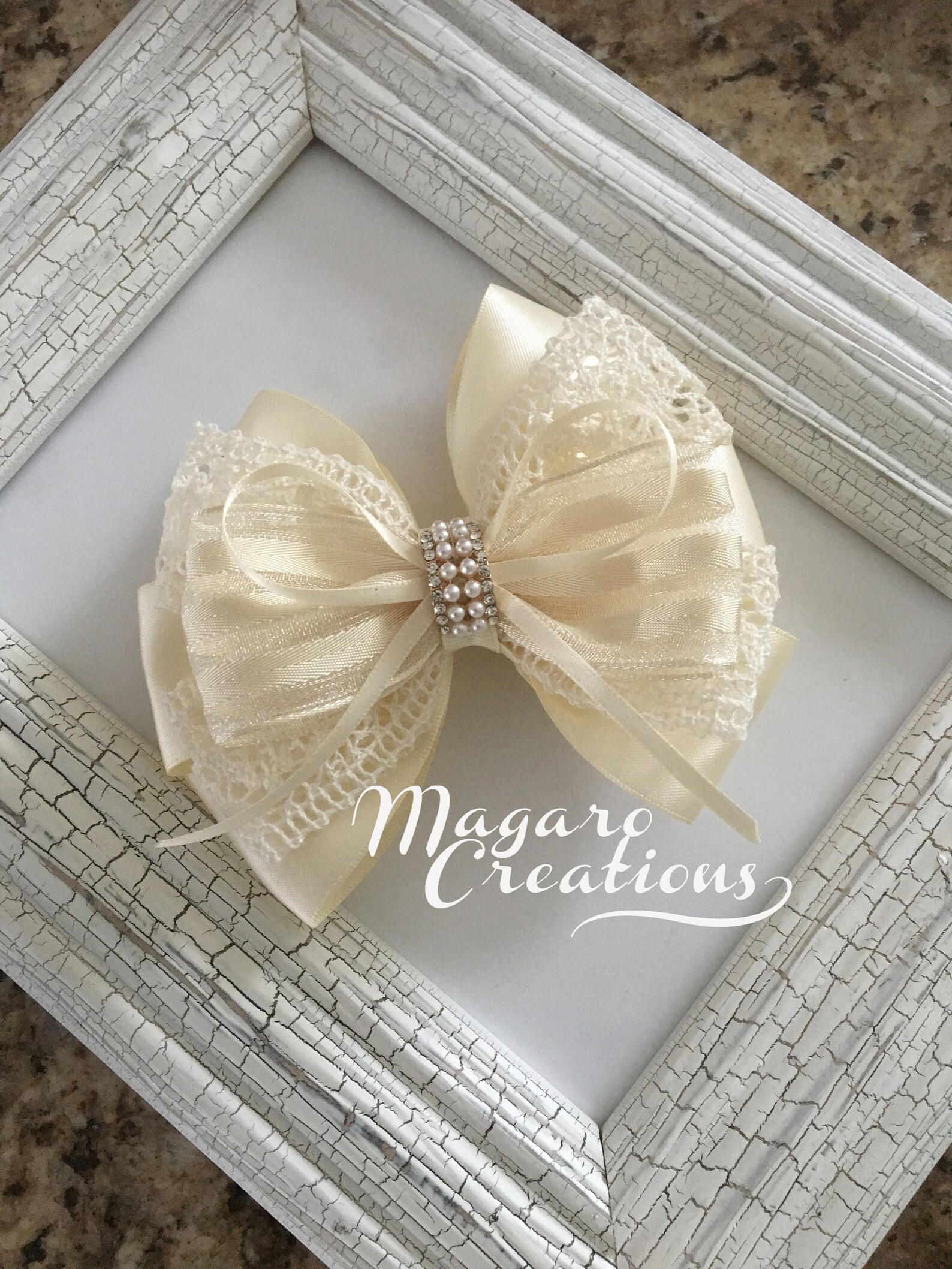 Flower Girl Hair Bowwedding Hair Bowhair Bow1st Communion Etsy
