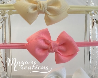 3 pcs,Baby headband,bow headband,girl headband,girl bow headband,baby bow headband,bow tie headband,newborn headband,nylon headband,58