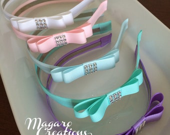Bandeau d'arc, bandeau, bandeau d'arc de fille, accessoire de cheveux de fille, bandeau de bandeau de bambin, bandeau pour la fille, bandeau avec l'arc, bandeau de fille de fleur,12
