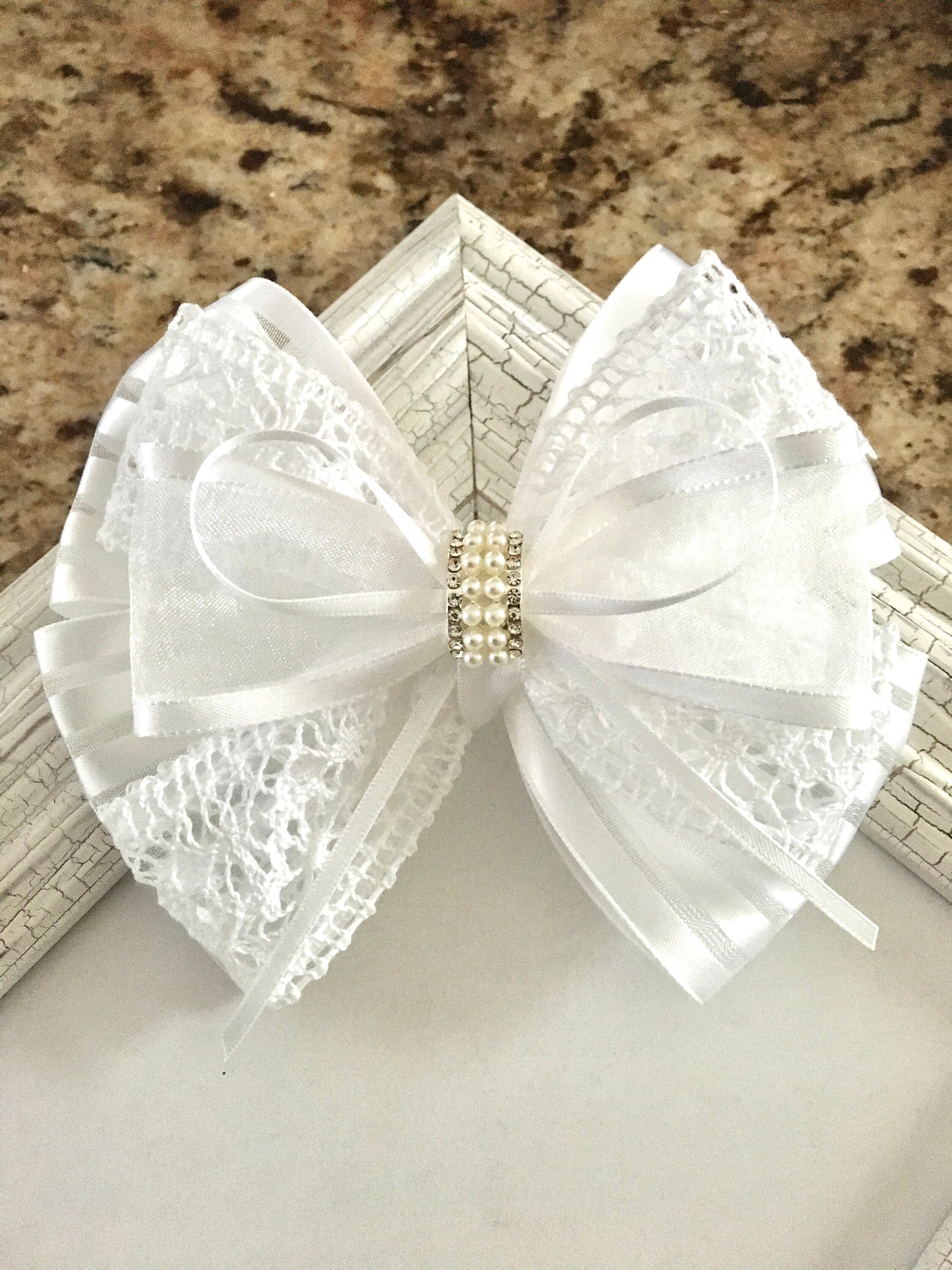 White Flower Hair Clips for Girl Etsy