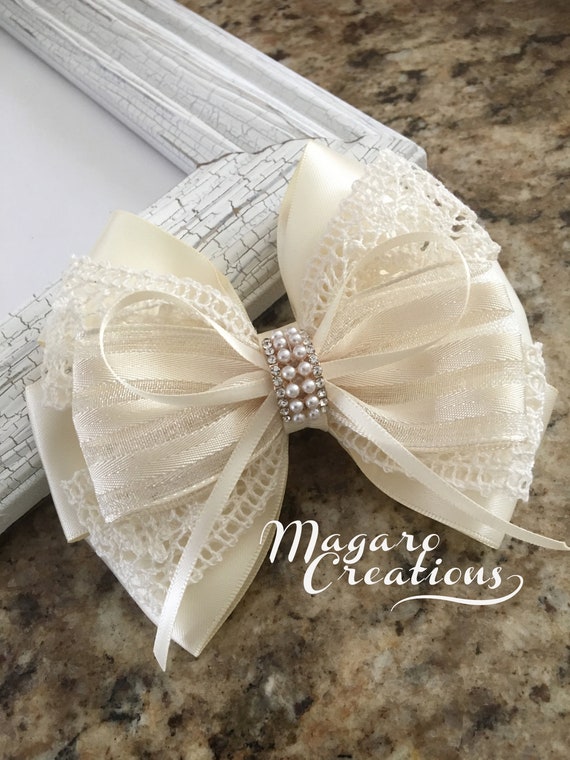 Flower Girl Hair Bowgirl Hair Bowhair Bowwedding Hair Etsy