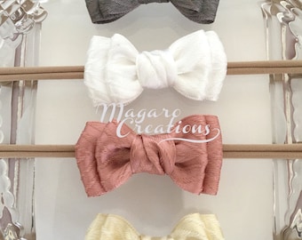 Baby headband,bow headband,baby girl headband,infant headband,baby bow headband,bow tie headband,newborn headband,nylon headband,58