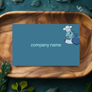Digital Seafood Business Card, Instant Download, Editable Canva Template, Professional Card Design