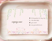 Floral Digital Business Card Template, Flower Design, Digital Business Card, Flower Theme Business Card