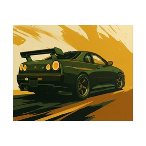 Vintage Car Art Print, Retro Automobile Poster, Gift for Car Enthusiasts, Wall Decor for Garage, Nostalgic Artwork