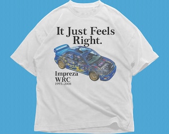 Camiseta Impreza WRC Rally Car - Subaru JDM Graphic, camiseta unisex extragrande de carreras vintage de los 90, camiseta para amantes de los coches, camiseta gráfica