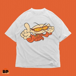 Expose Cartoon Graphic T-shirt - oversized Y2K-streetwear, retro jaren 90 felle kleuren uniseks T-shirt, vintage stijl streetwear-T-shirt, unisex mode
