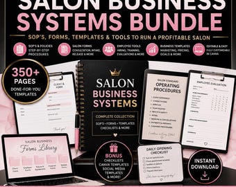 Salon Business Systems Bundle | SOPs, Forms, Templates (Digital Download)