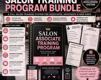 Salon Associate Training Program | Stylist Onboarding System (Digital Download)