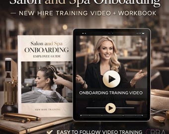 Salon Spa Onboarding  | New Hire Training Video + Workbook, Beauty Business Employee Guide – Instant Download