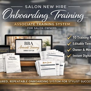 Salon New Hire Training System | Associate Onboarding Program for Salon Owners – Digital Download