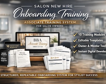 Salon New Hire Training System |  Onboarding Program for Salon Owners – Digital Download