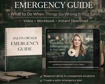 Salon System | Owner Guide for Difficult Situations | Video + Workbook, Beauty Business  Guide – Instant Download