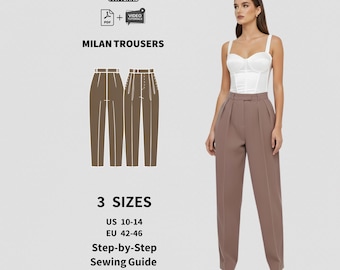 Naaipatroon Milanese broek | Half rechte pijpen dames (pdf-patroon)