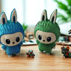 Labubu STL File 3D Printed Toy Model Cute Cartoon Character Figurine Collectible Art Piece For Resin Printer Or FDM DIY Kit