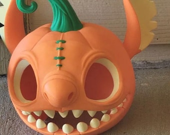 STL Stitch Pumpkin 3D Model – Colorful Printable Halloween Decoration With Multicolor 3MF Files For Easy Printing