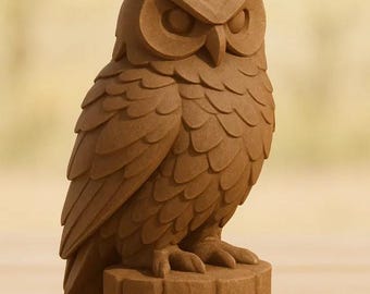 Cute Owl STL Tree Support Friendly Decorative 3D Print for Home, Desk or Gift – Easy and Clean Printing