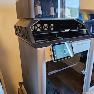 Bambu Lab AMS Stand V2 Riser With Ventilation | STL File | 3D Printing | Modular Platform With Accessory Inserts And Glass Shelf Support