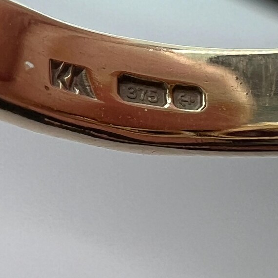 9ct Yellow Gold Chunky Ruby Solitaire Ring Single… - image 5