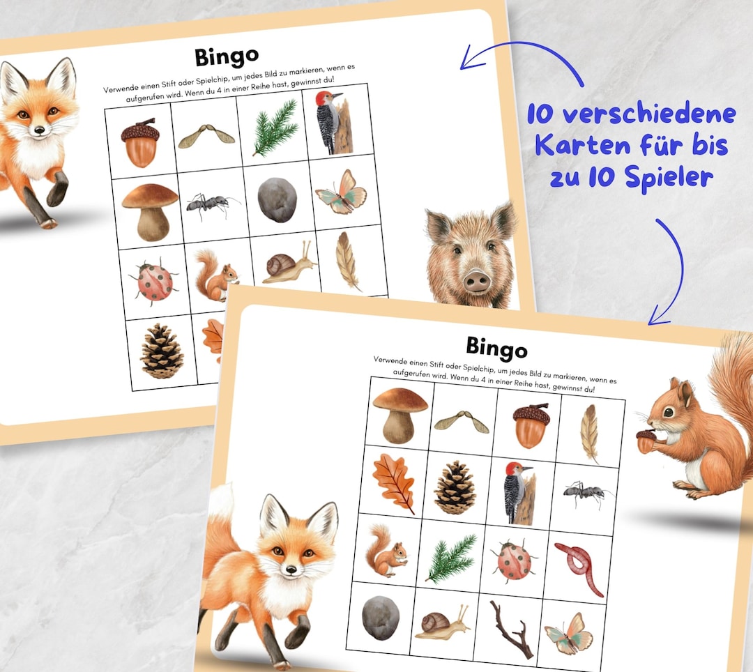 Nature Bingo for Kids | Printable Game for Forest Birthdays & Outdoor ...