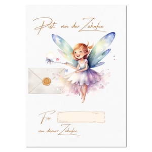 Letter from the Tooth Fairy | Download file | Gift for the first teeth | Baby teeth | Post from the Tooth Fairy | PDF