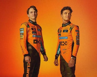 LANDO NORRIS McLaren 2025 Go-Kart Racing Suit – CiK/FiA Level 2 Certified | High-Performance Race-Wear