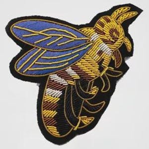 Vintage Hand-Embroidered Blazer Badge – Bullion Wire Pocket Emblem, Royal Crest, Royal Ralph Family, sew on , pocket size